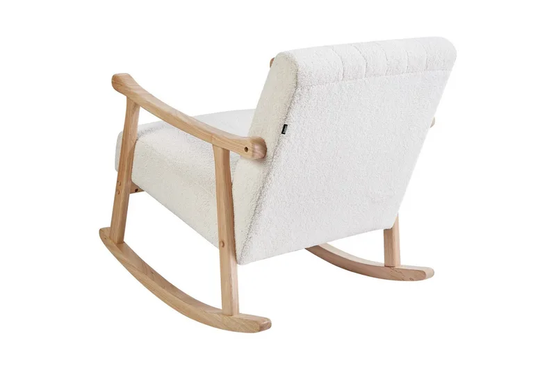 Gungstol Leknes - Vit, brun - Möbler - Fåtölj & stolar - Fåtölj