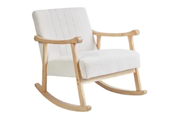 Gungstol Leknes - Vit, brun - Möbler - Fåtölj & stolar - Fåtölj