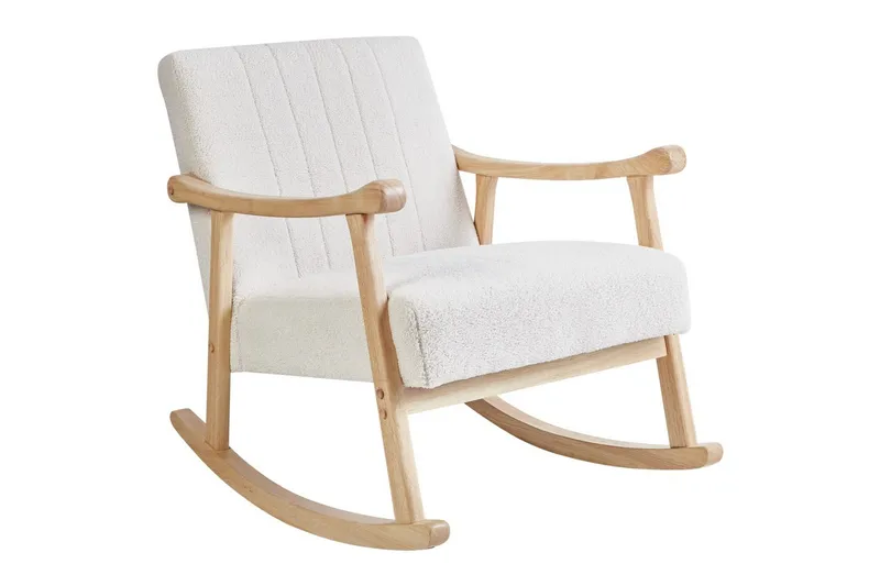 Gungstol Leknes - Vit, brun - Möbler - Fåtölj & stolar - Fåtölj
