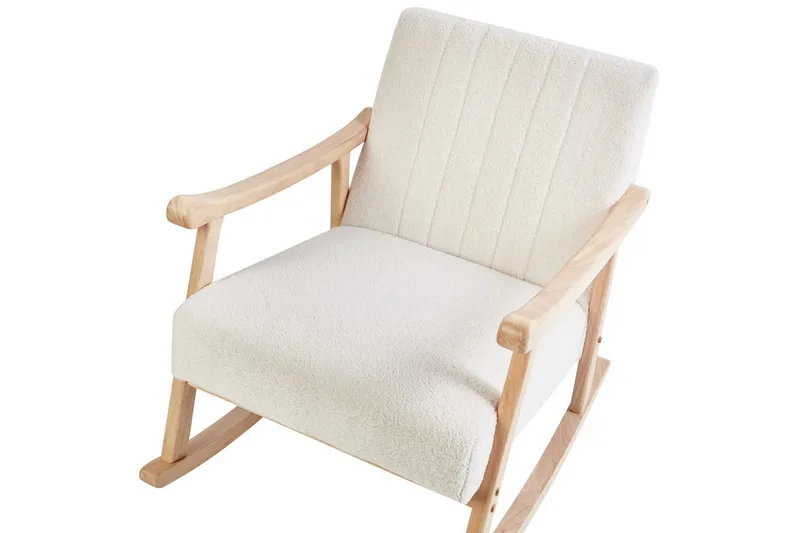 Gungstol Leknes - Vit, brun - Möbler - Fåtölj & stolar - Fåtölj