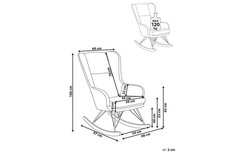 Gungstol Luoma - Vit, svart, brun - Möbler - Fåtölj & stolar - Fåtölj