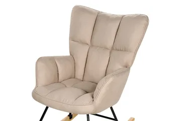 Gungstol Oulu - Beige, svart, ljust trä - Möbler - Fåtölj & stolar - Fåtölj