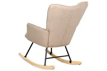 Gungstol Oulu - Beige, svart, ljust trä - Möbler - Fåtölj & stolar - Fåtölj