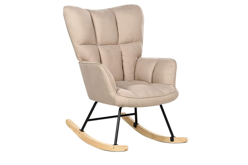 Gungstol Oulu - Beige, svart, ljust trä - Möbler - Fåtölj & stolar - Fåtölj
