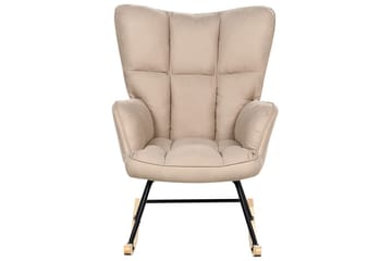 Gungstol Oulu - Beige, svart, ljust trä - Möbler - Fåtölj & stolar - Fåtölj