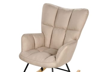 Gungstol Oulu - Beige, svart, ljust trä - Möbler - Fåtölj & stolar - Fåtölj