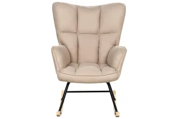 Gungstol Oulu - Beige, svart, ljust trä - Möbler - Fåtölj & stolar - Fåtölj