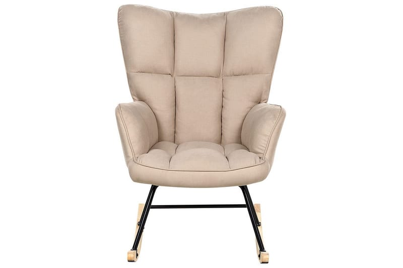 Gungstol Oulu - Beige, svart, ljust trä - Möbler - Fåtölj & stolar - Fåtölj