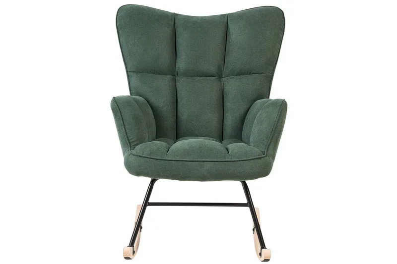 Gungstol Oulu - Grönt, svart, ljust trä - Möbler - Fåtölj & stolar - Fåtölj