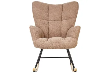 Gungstol Oulu - Sandbeige, svart, ljust trä - Möbler - Fåtölj & stolar - Fåtölj