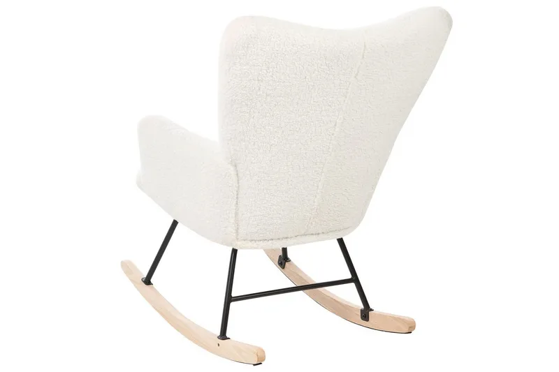 Gungstol Oulu - Vitt, svart, ljust trä - Möbler - Fåtölj & stolar - Fåtölj