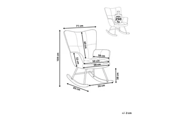 Gungstol Oulu - Vitt, svart, ljust trä - Möbler - Fåtölj & stolar - Fåtölj