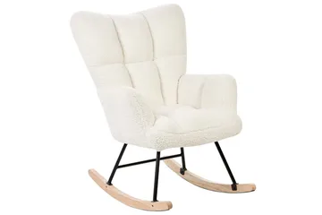 Gungstol Oulu - Vitt, svart, ljust trä - Möbler - Fåtölj & stolar - Fåtölj