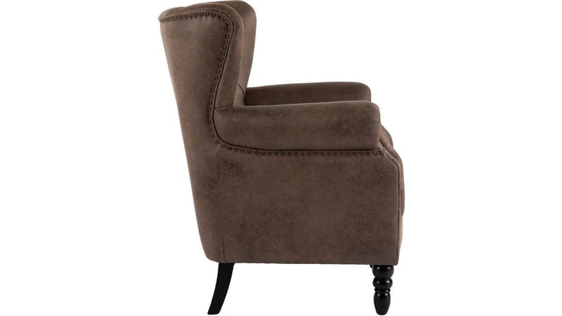Halvion Fåtölj med armstöd - Brun - Möbler - Fåtölj & stolar - Fåtölj - Öronlappsfåtölj