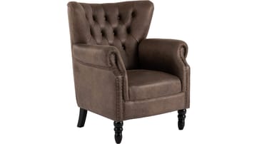 Halvion Fåtölj med armstöd - Brun - Möbler - Fåtölj & stolar - Fåtölj