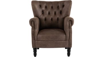 Halvion Fåtölj med armstöd - Brun - Möbler - Fåtölj & stolar - Fåtölj