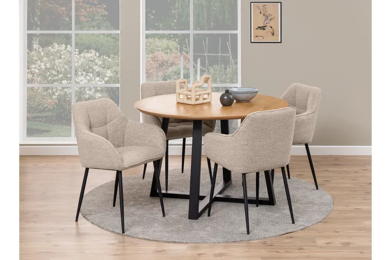 Harford Karmstol - Beige - Möbler - Fåtölj & stolar - Matstol & köksstol