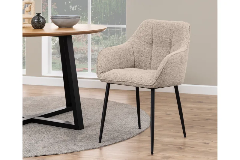 Harford Karmstol - Beige - Möbler - Fåtölj & stolar - Matstol & köksstol