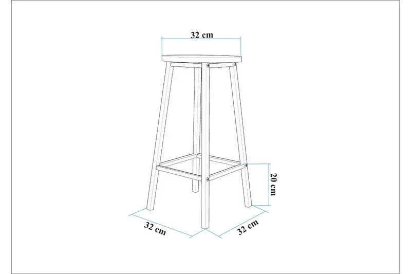 Heran Barstol 62 cm - Vit - Möbler - Fåtölj & stolar - Barstol & barpall