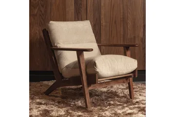 Houston Fåtölj i Bouclé med Armstöd - Sandbeige - Möbler - Fåtölj & stolar - Fåtölj