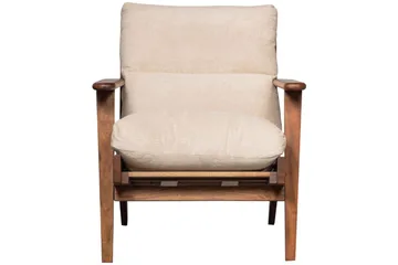 Houston Fåtölj i Bouclé med Armstöd - Sandbeige - Möbler - Fåtölj & stolar - Fåtölj