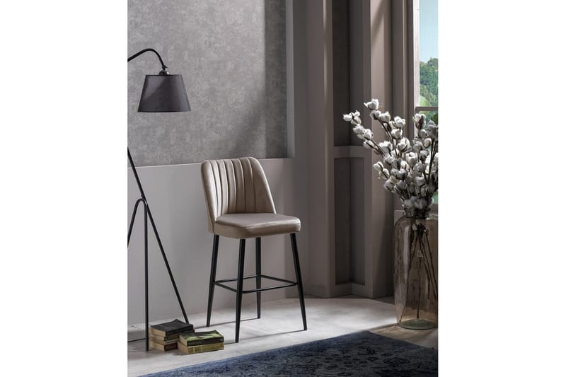 Huddy Bargrupp 49 cm - Cappuccino/Svart - Möbler - Fåtölj & stolar - Barstol & barpall