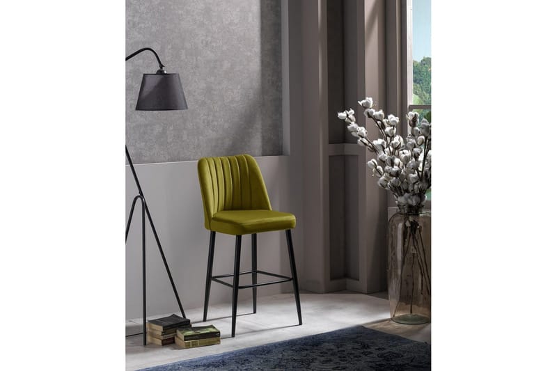 Huddy Bargrupp 49 cm - Gul/Svart - Möbler - Fåtölj & stolar - Barstol & barpall