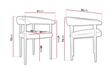 Jacklyn Karmstol - Blå/Svart - Möbler - Fåtölj & stolar - Matstol & köksstol