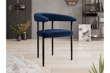 Jacklyn Karmstol - Blå/Svart - Möbler - Fåtölj & stolar - Matstol & köksstol
