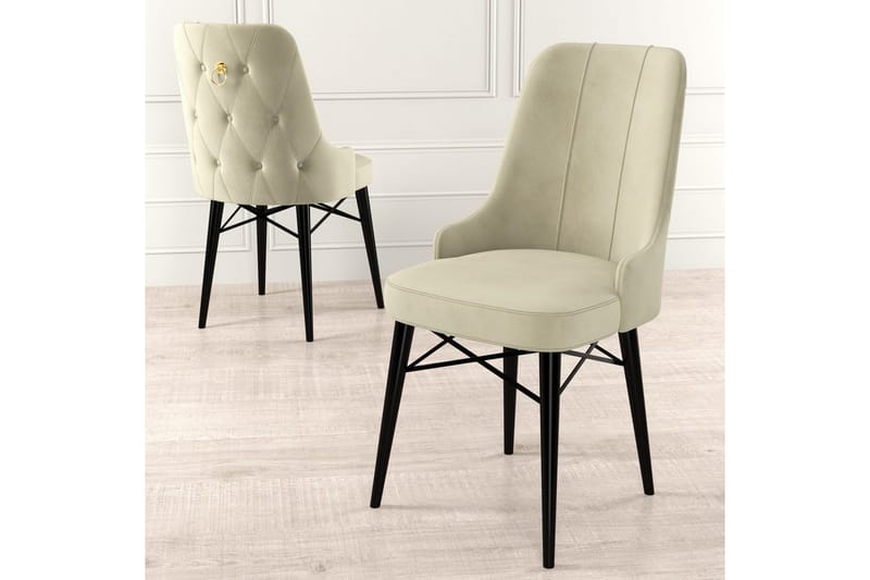 Jandela Matstol - Beige/Svart - Möbler - Fåtölj & stolar - Matstol & köksstol