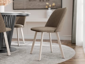 Jarlen Matstol kviltad - taupe och beige - Möbler - Fåtölj & stolar - Matstol & köksstol