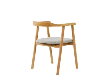 Jolie Matstol i trä med tygsits - Ek/Beige - Möbler - Fåtölj & stolar - Matstol & köksstol