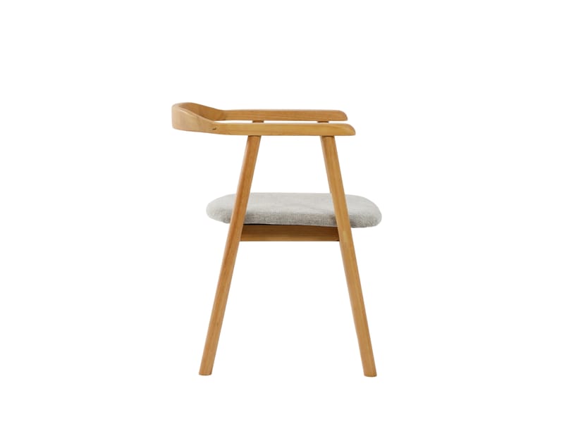 Jolie Matstol i trä med tygsits - Ek/Beige - Möbler - Fåtölj & stolar - Matstol & köksstol