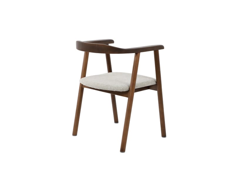 Jolie Matstol i trä med tygsits - Rökt ek/Beige - Möbler - Fåtölj & stolar - Matstol & köksstol