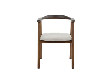 Jolie Matstol i trä med tygsits - Rökt ek/Beige - Möbler - Fåtölj & stolar - Matstol & köksstol