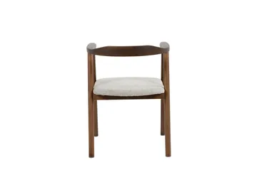 Jolie Matstol i trä med tygsits - Rökt ek/Beige - Möbler - Fåtölj & stolar - Matstol & köksstol