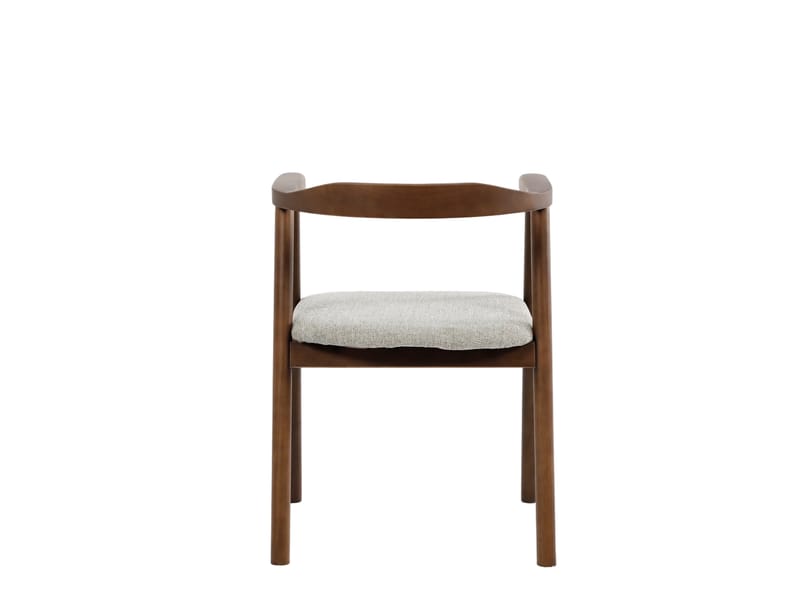 Jolie Matstol i trä med tygsits - Valnöt/Beige - Möbler - Fåtölj & stolar - Matstol & köksstol