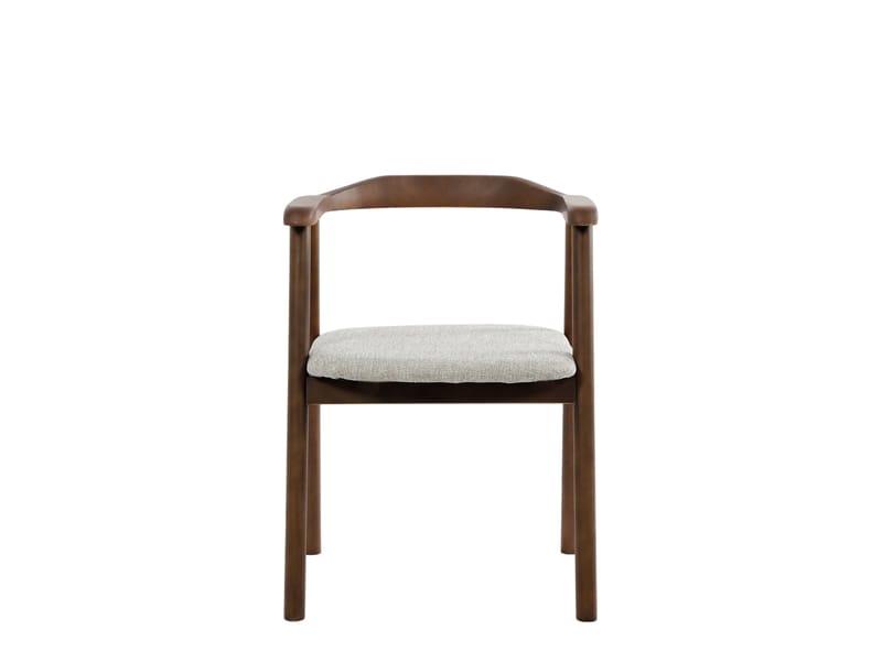 Jolie Matstol i trä med tygsits - Valnöt/Beige - Möbler - Fåtölj & stolar - Matstol & köksstol