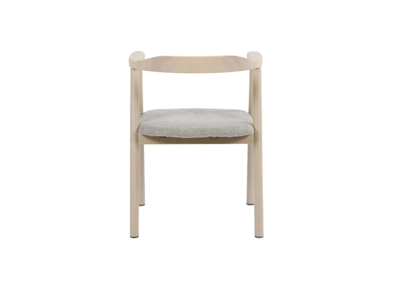 Jolie Matstol i trä med tygsits - Vitlaserad/Beige - Möbler - Fåtölj & stolar - Matstol & köksstol