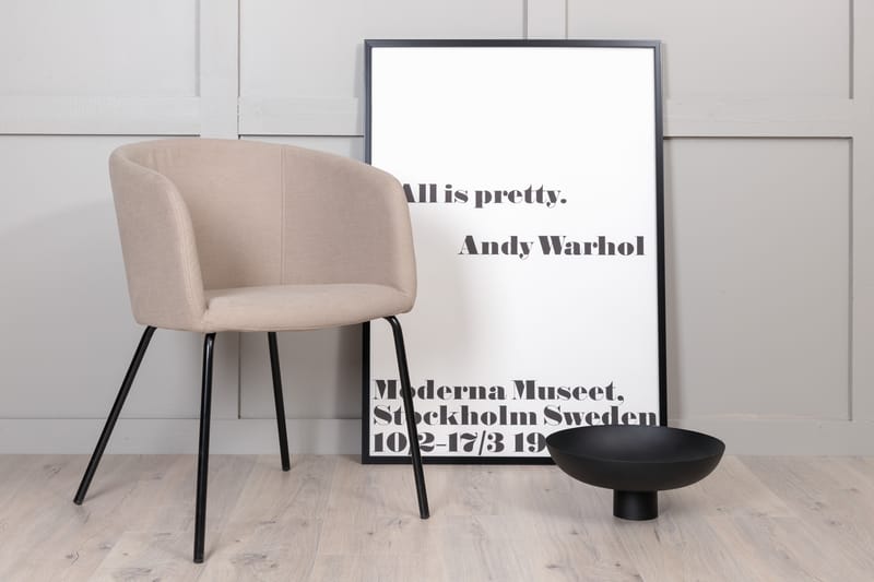 Berit Karmstol med Armstöd - Grå/Svart - Möbler - Fåtölj & stolar - Karmstol