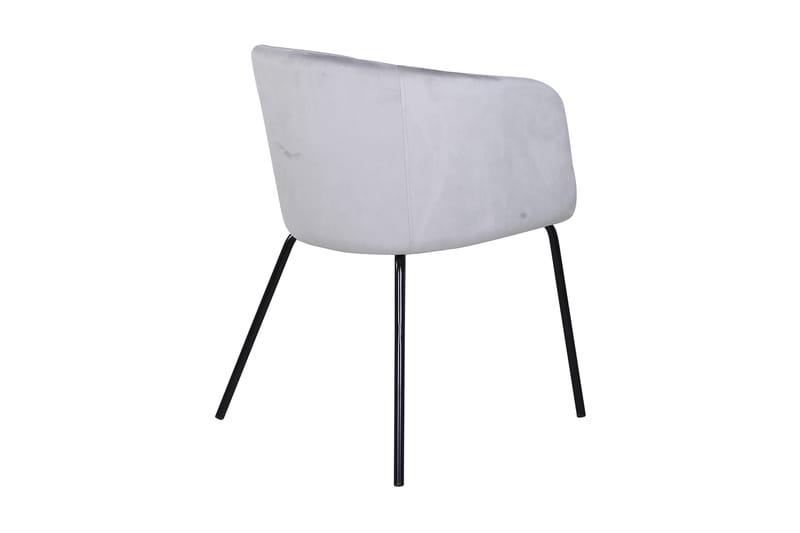 Berit Karmstol med Armstöd - Sammet/Grå/Svart - Möbler - Fåtölj & stolar - Karmstol