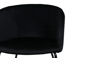Berit Karmstol med Armstöd - Sammet/Svart - Möbler - Fåtölj & stolar - Karmstol