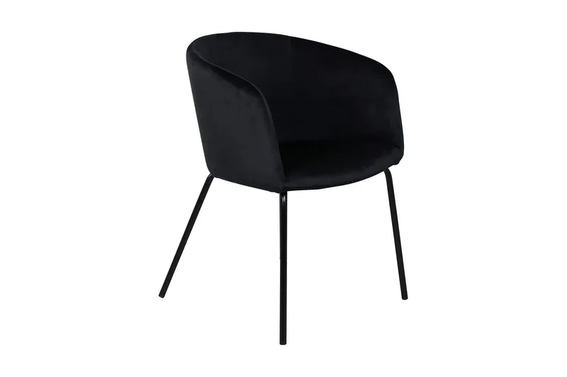 Berit Karmstol med Armstöd - Sammet/Svart - Möbler - Fåtölj & stolar - Karmstol
