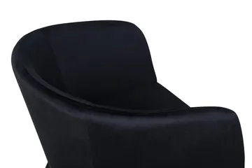 Berit Karmstol med Armstöd - Sammet/Svart - Möbler - Fåtölj & stolar - Karmstol