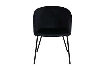 Berit Karmstol med Armstöd - Sammet/Svart - Möbler - Fåtölj & stolar - Karmstol