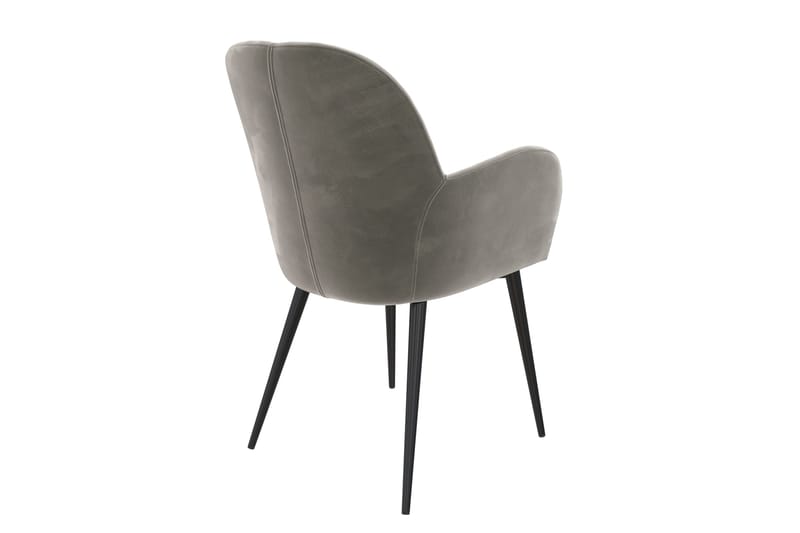 Fitz Karmstol Grå/Sammet - Dorel Home - Möbler - Fåtölj & stolar - Karmstol