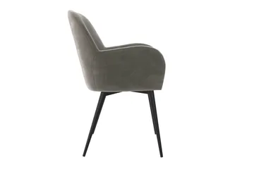 Fitz Karmstol Grå/Sammet - Dorel Home - Möbler - Fåtölj & stolar - Karmstol