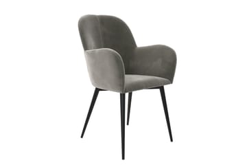 Fitz Karmstol Grå/Sammet - Dorel Home - Möbler - Fåtölj & stolar - Karmstol