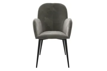 Fitz Karmstol Grå/Sammet - Dorel Home - Möbler - Fåtölj & stolar - Karmstol