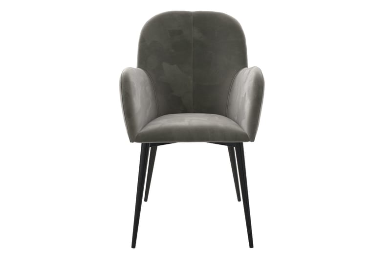 Fitz Karmstol Grå/Sammet - Dorel Home - Möbler - Fåtölj & stolar - Karmstol